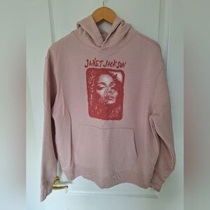 Never Worn! Janet Jackson Unisex Pink Blush Graphic Oversized Sweatshirt Hoodie